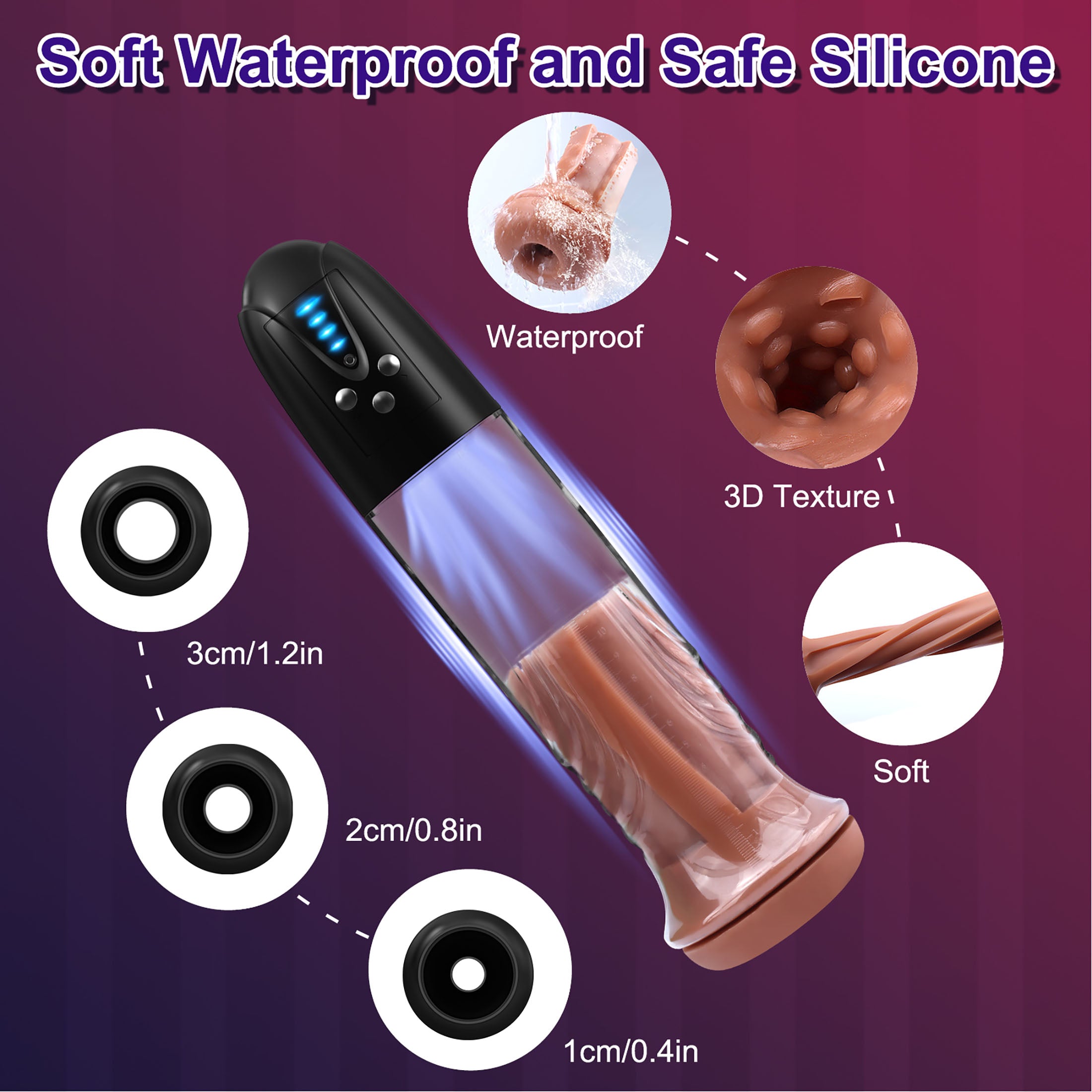 Adorime Electric Penis Vacuum Pump Sex Toy with Sensation Sleeve