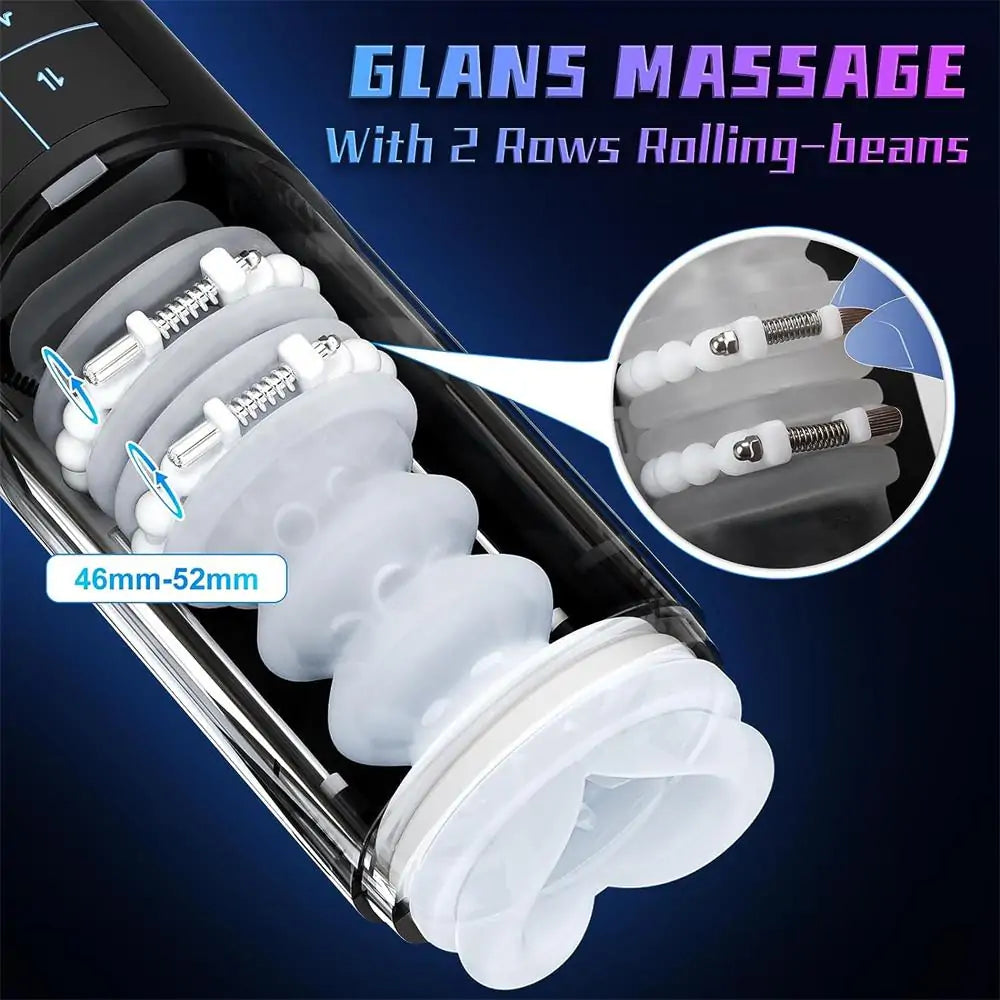 Thrusting & Vibrating Automatic Male Masturbators with Adjustable Massage Rollers