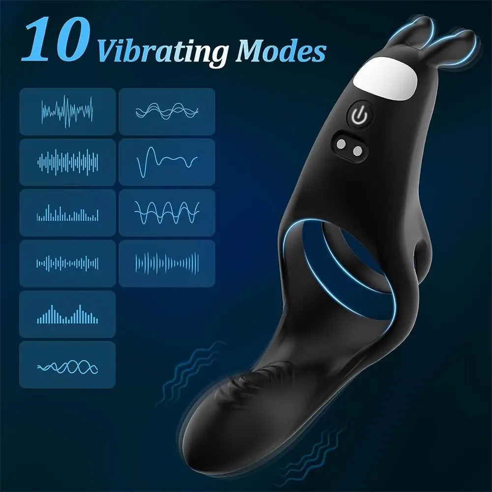 Couple Penis Cock Ring Clit Sucking G-spot Vibrator Dildo Sex Toys For Men  Women
