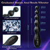 Firm, Rippled Silicone Beads Graduating Anal Vibrators with Display Design 6.5 Inch