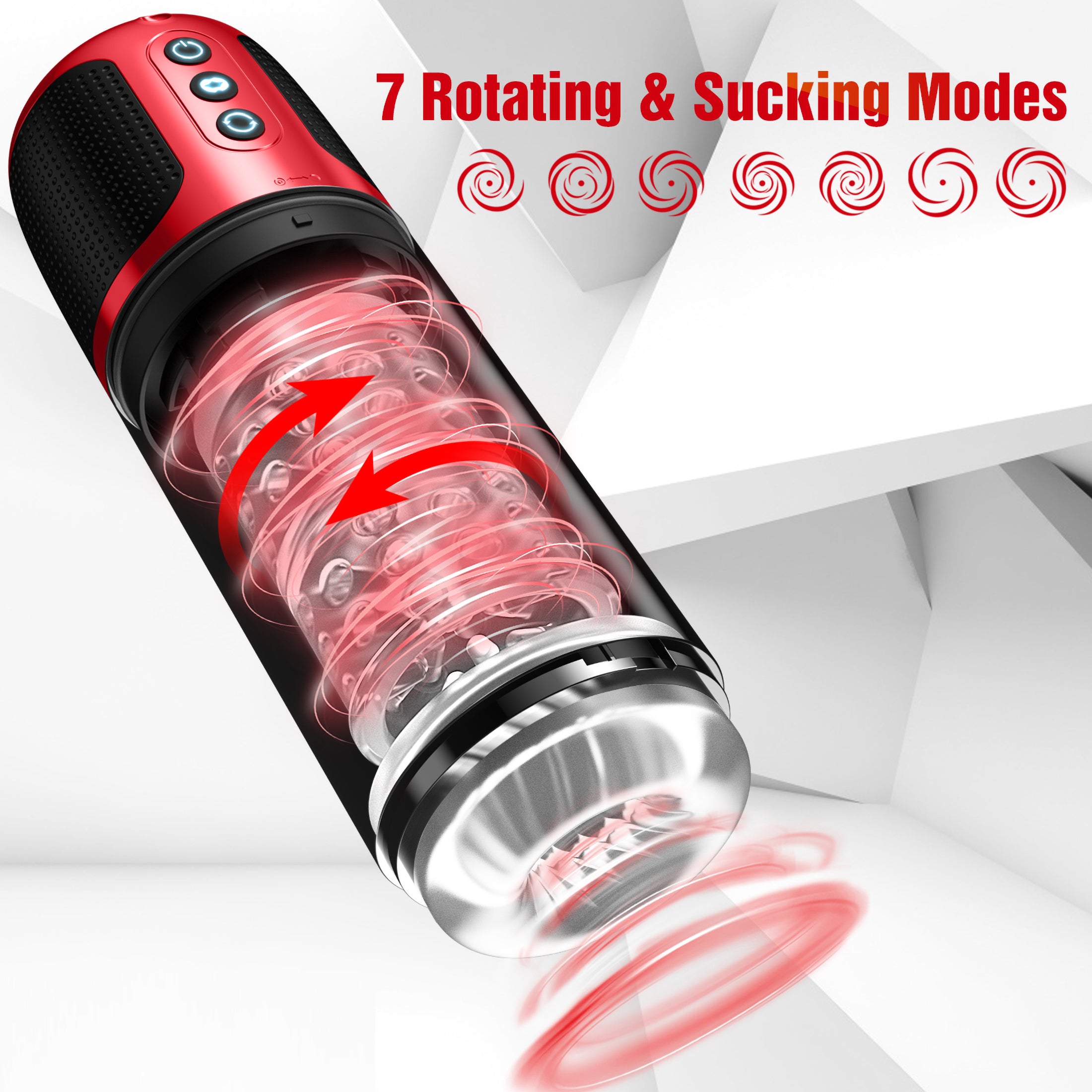 Adorime Automatic Sucking Rotating Male Masturbator Cup with 7 Rotating & Vacuum Suction Modes, Full Waterproof ,Adult Sex Toys for Men