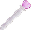 Crystal Glass Pleasure Wand Dildo Penis, Pink (8.3inch)