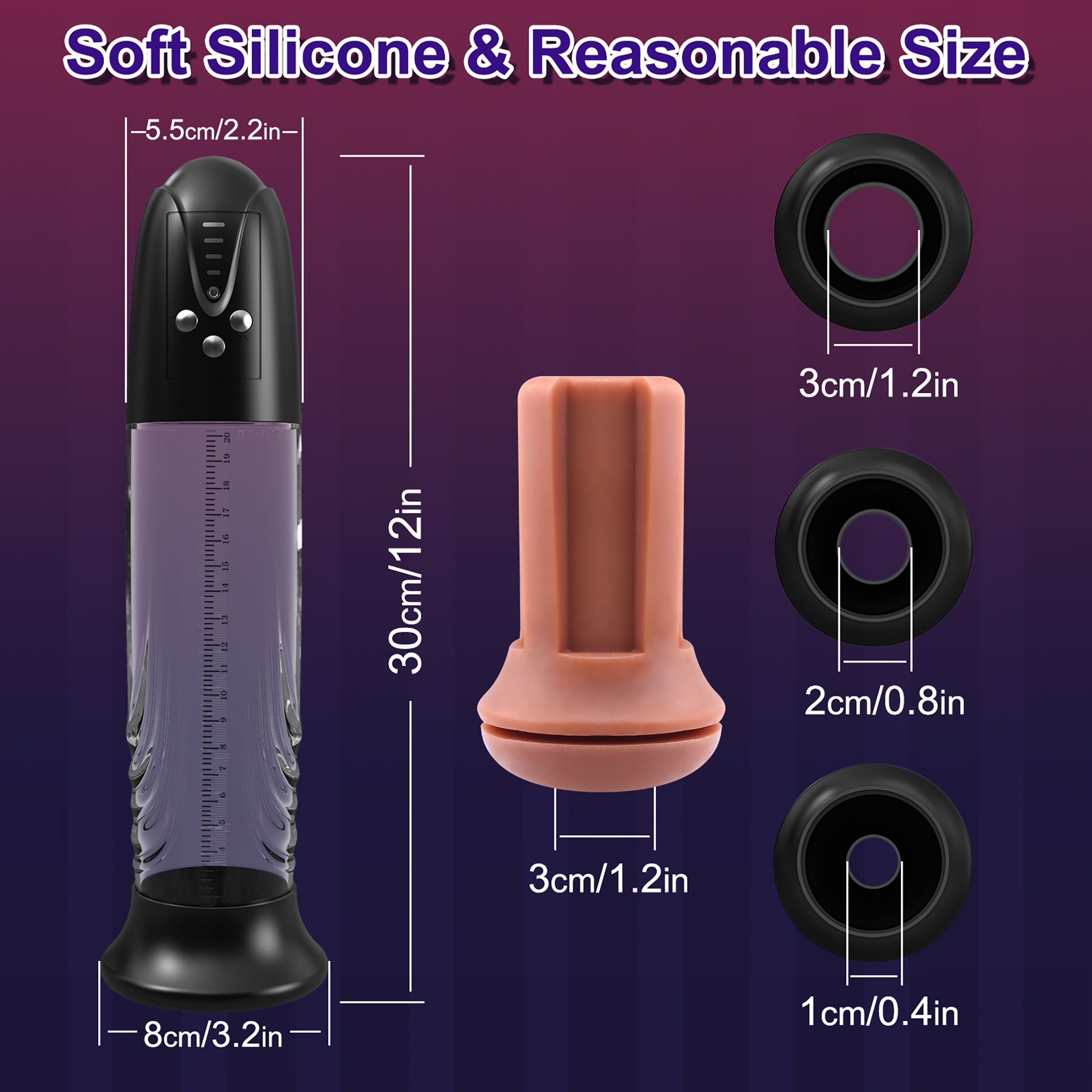 Adorime Electric Penis Vacuum Pump Sex Toy with Sensation Sleeve