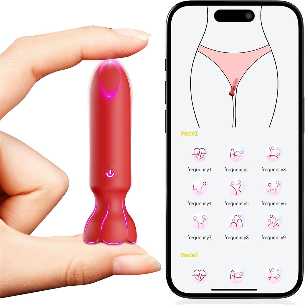 Exomoon App Controlled Rechargeable Silicone Mini Bullet Vibrator