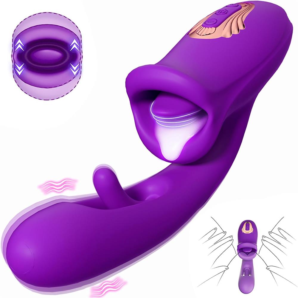 Amara - G Spot Flapping Vibrator with Kissing Function & Vibrating Tongue