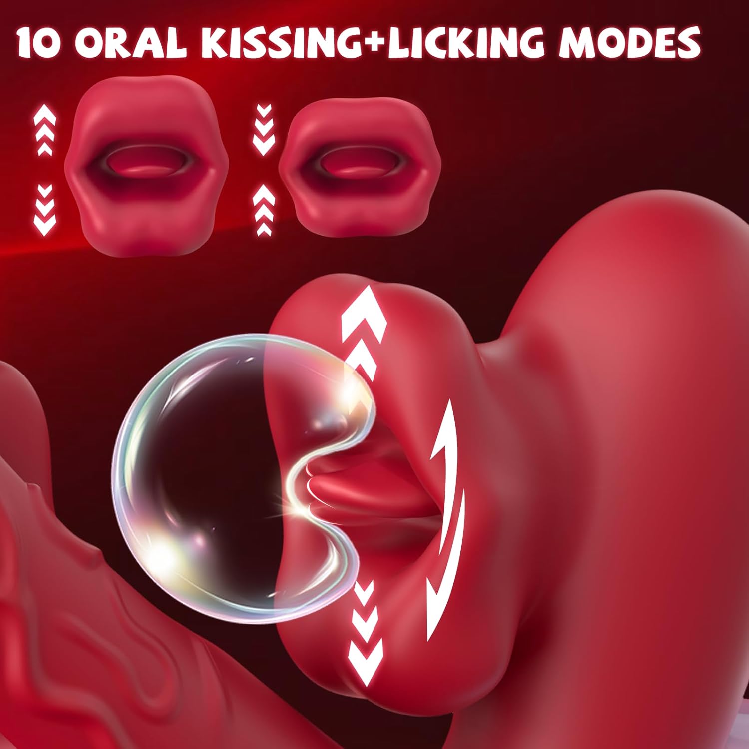 10 Flapping & Vibrating & Licking Biting Modes Tongue Clitoral Stimulator