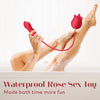 Rose Toy with Thrusting Dildo for Couples - Clitoral Nipple Licker for Woman