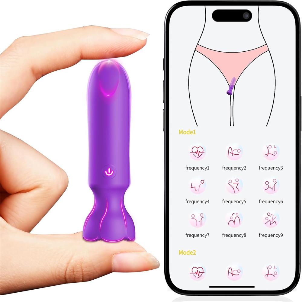 Exomoon App Controlled Rechargeable Silicone Mini Bullet Vibrator