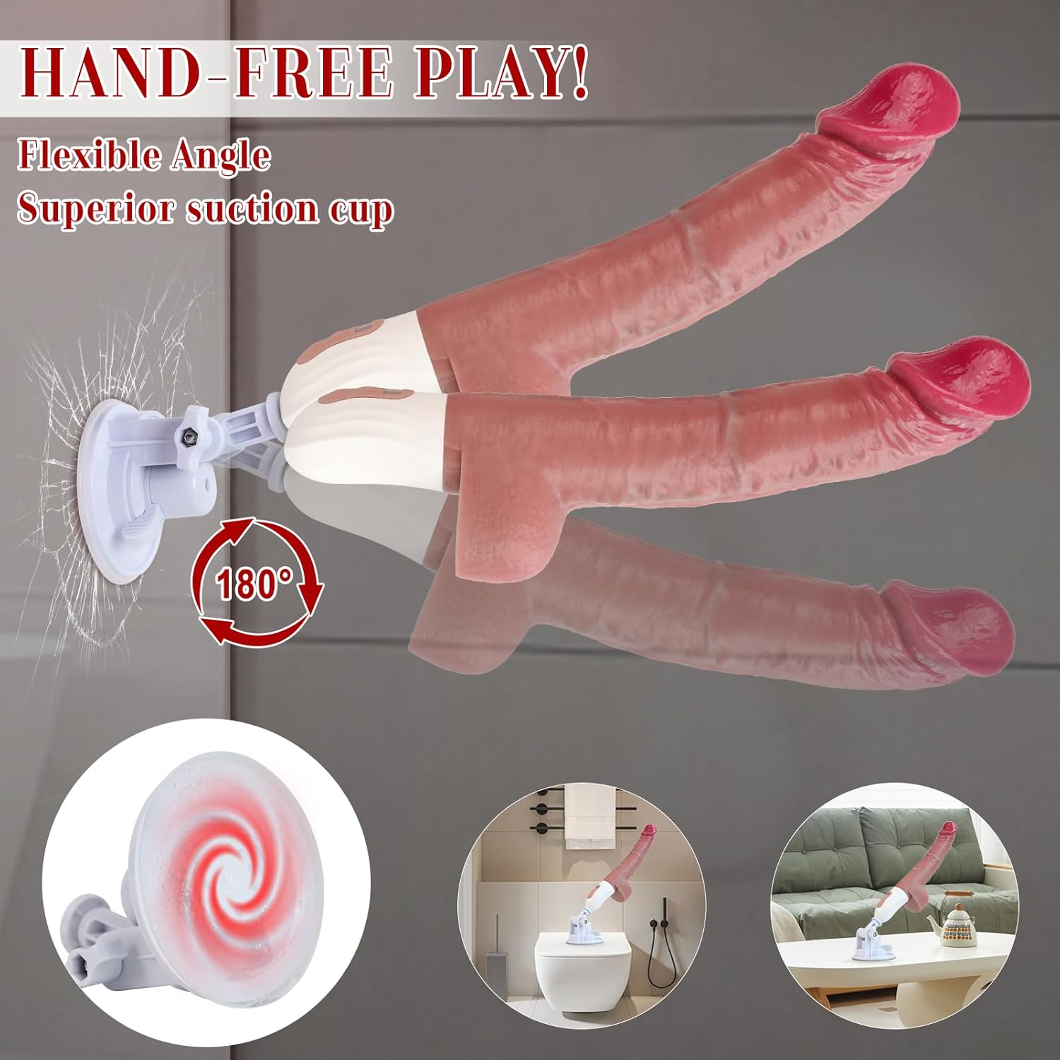 10" Realistic Dildo Sex Machine with 9 Thrusting & Wiggle-Vibration