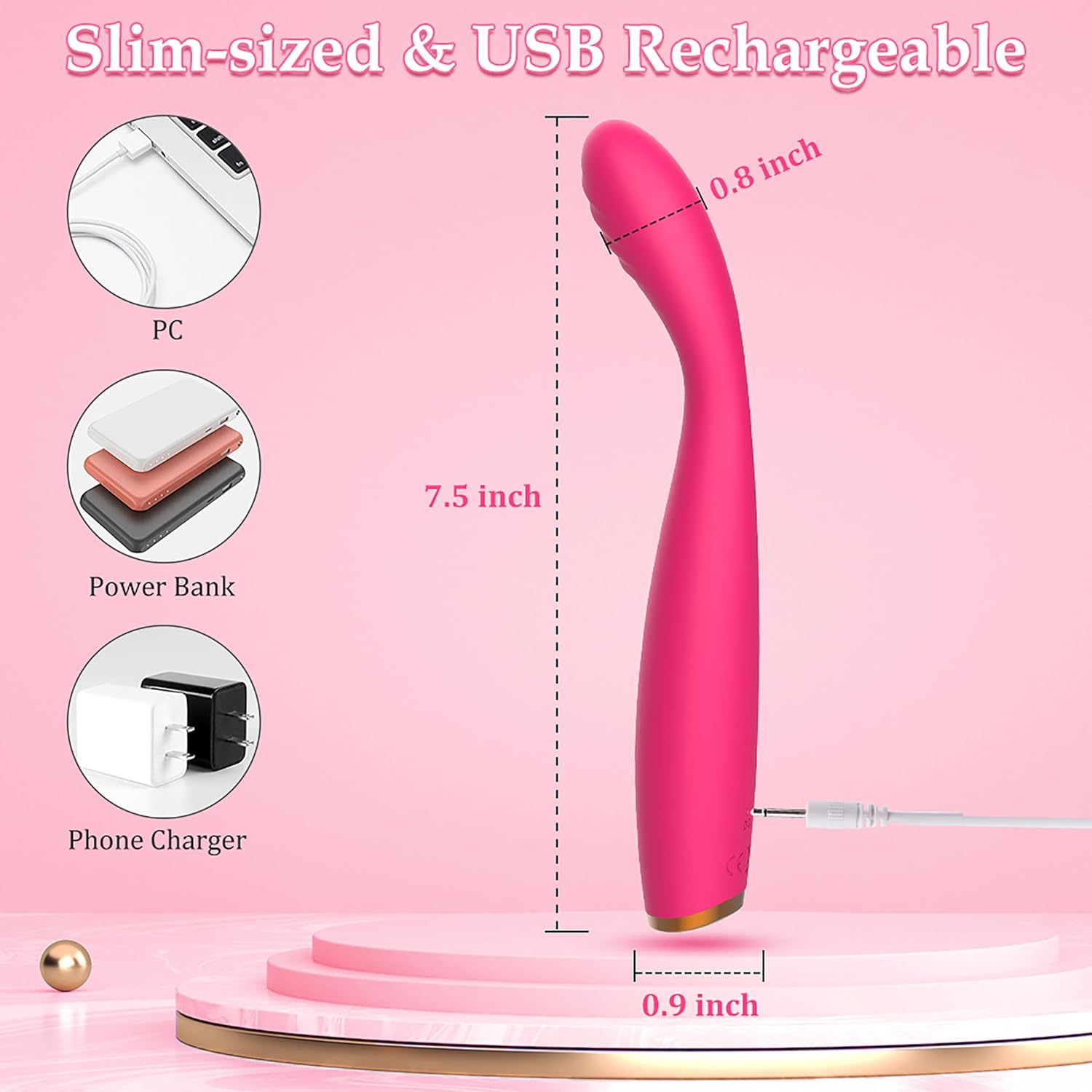 Rocks Off High Frequency 2-in-1 Clit & G Spot Vibrator with Whirling Vibration