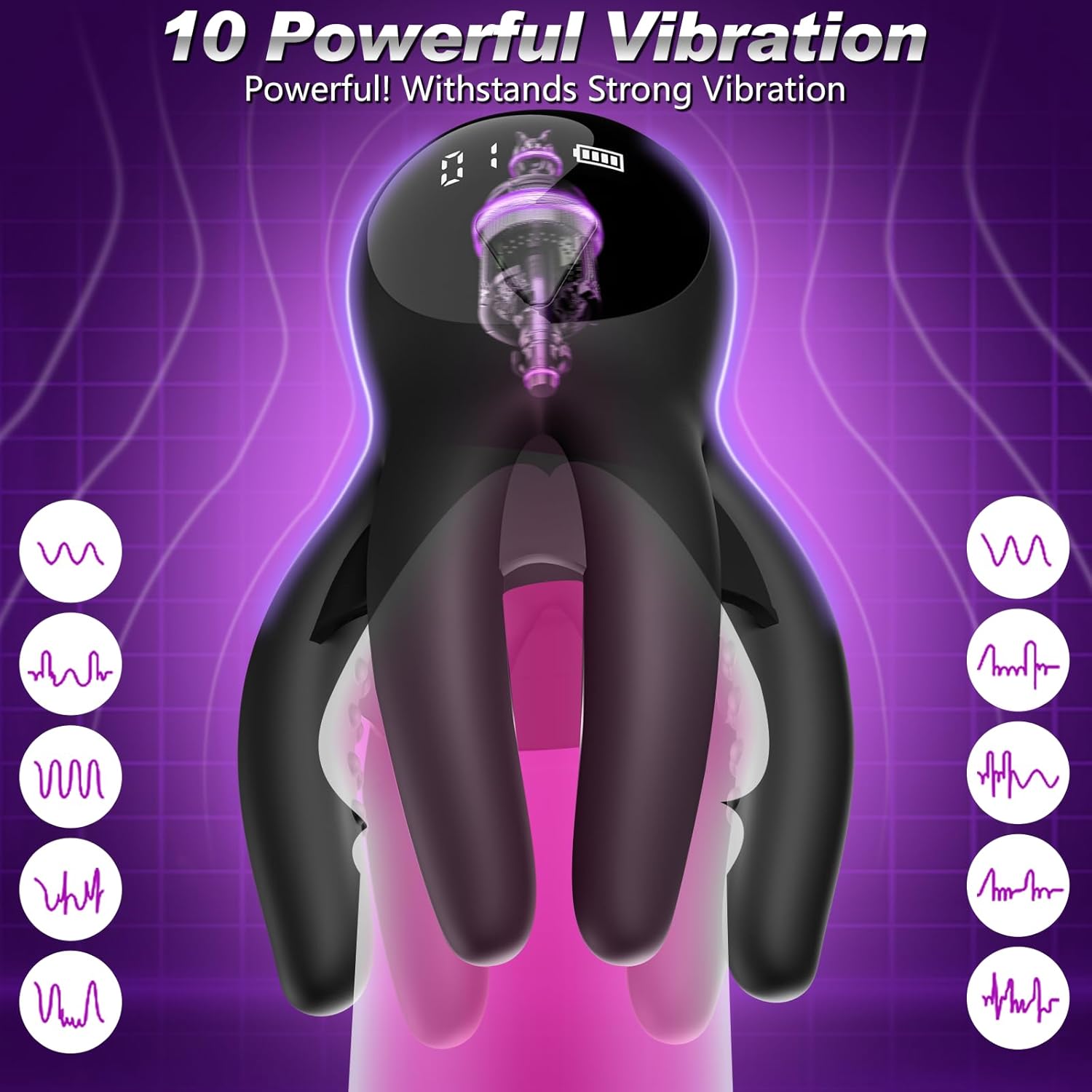 Octopus Glans Stroker with APP Control 10 Vibration for Penis Training Prolong Endurance