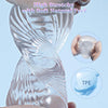 TPE Male Masturbator Textured Spiral Tunnel Clear Stroker