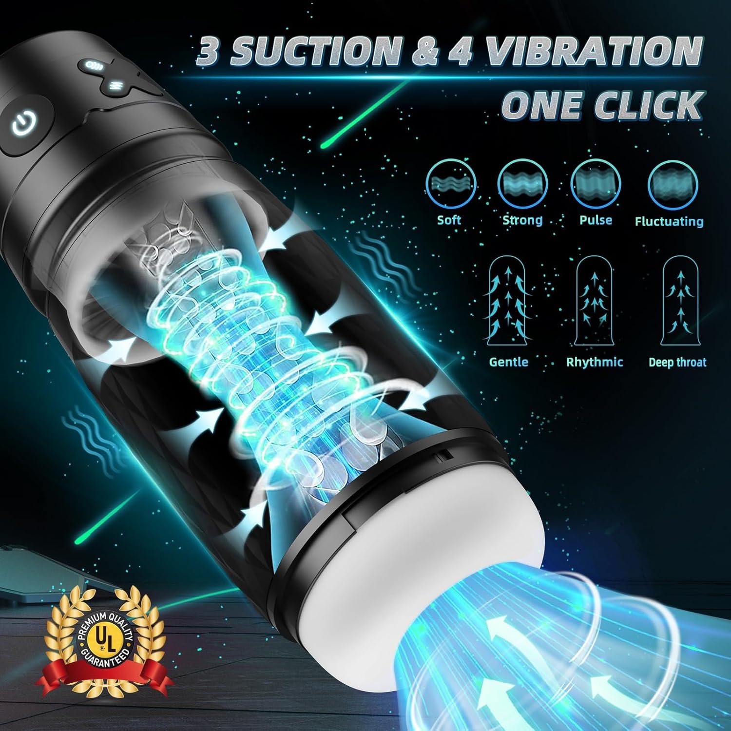 Cloud Nine - One Click "Soul" Ergonomic Shell Male Stroker with Suction 3D Sleeve