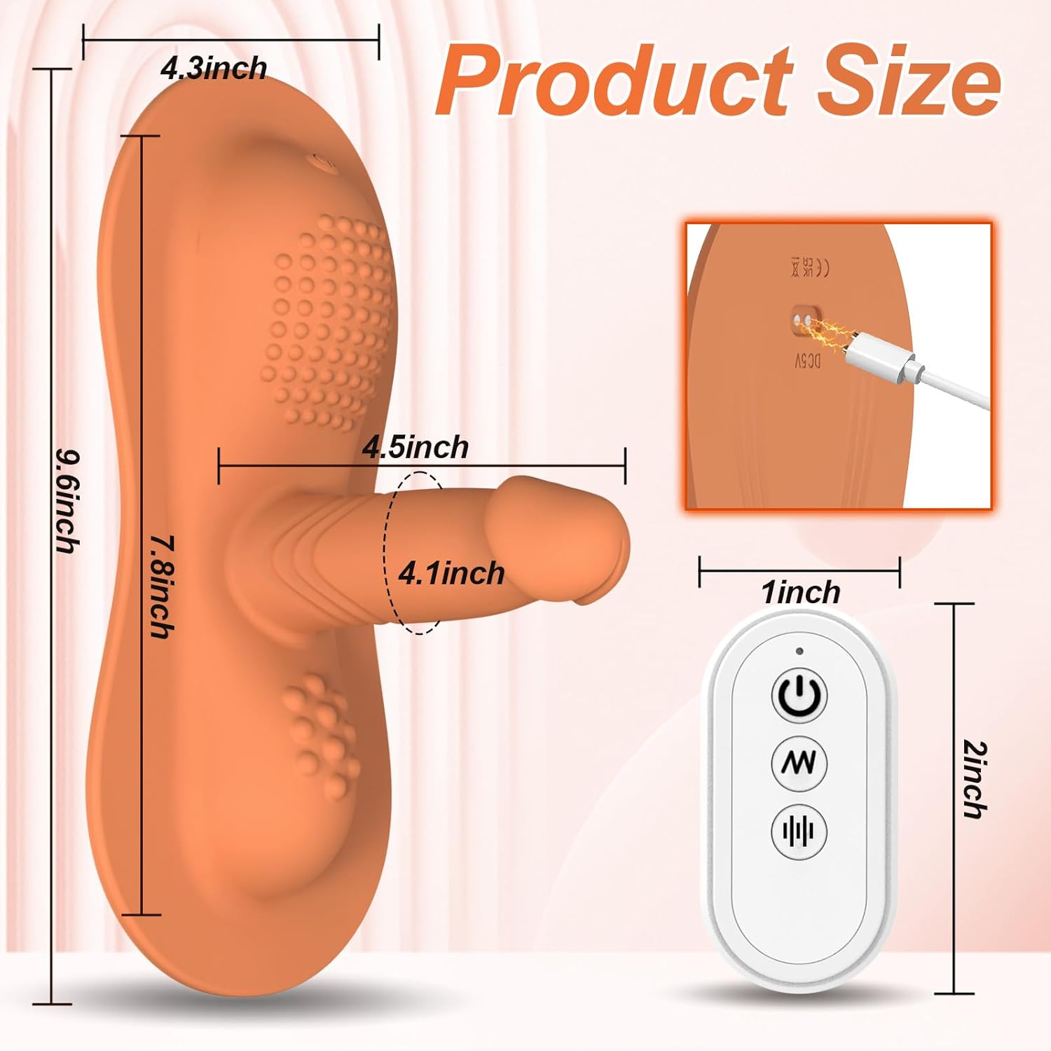 Novelty Ride-On 4.5 Inch DIldo Dual Vibrator with Remote Control