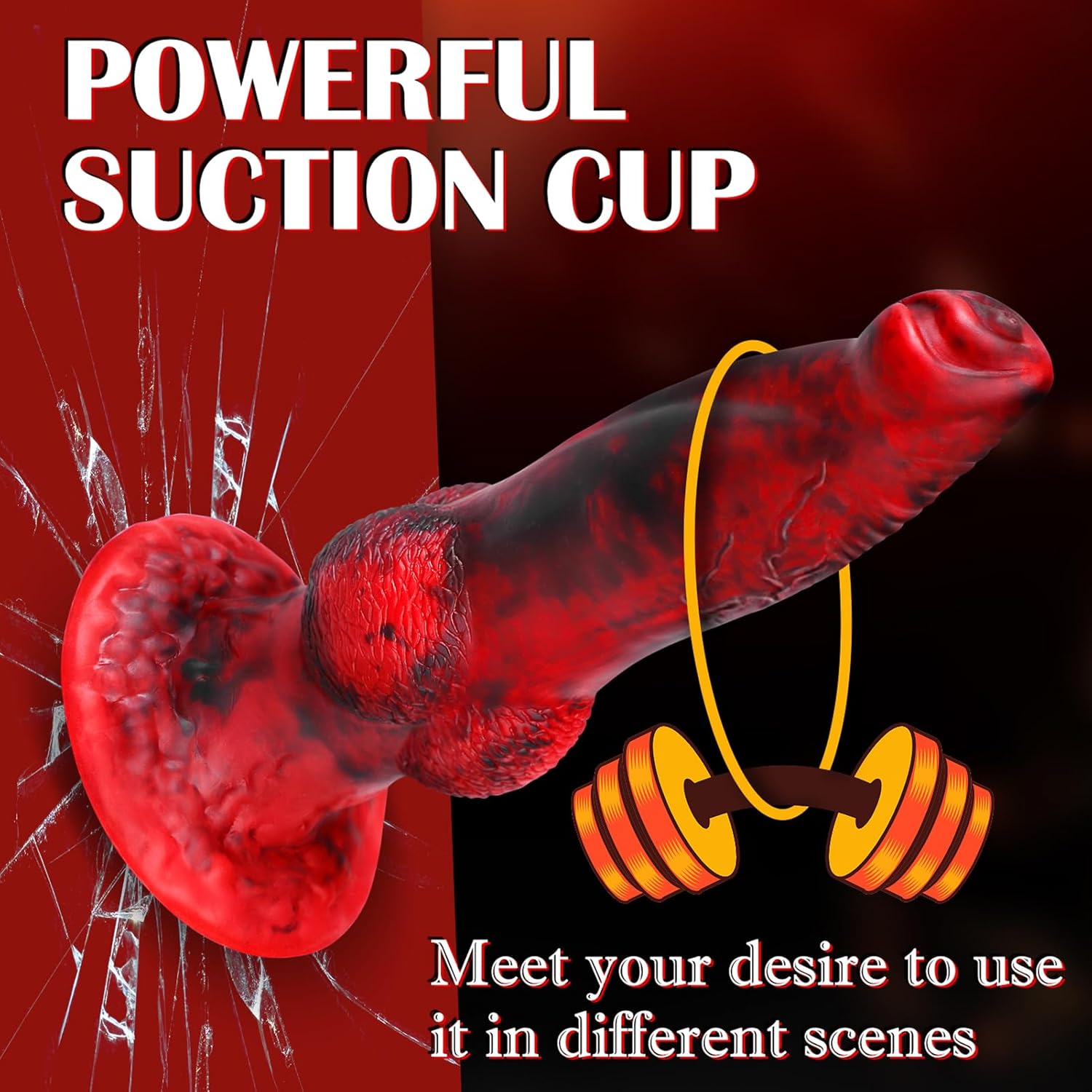 8.8 Inch Thrusting Vibrating Fantasy Knot Dildo