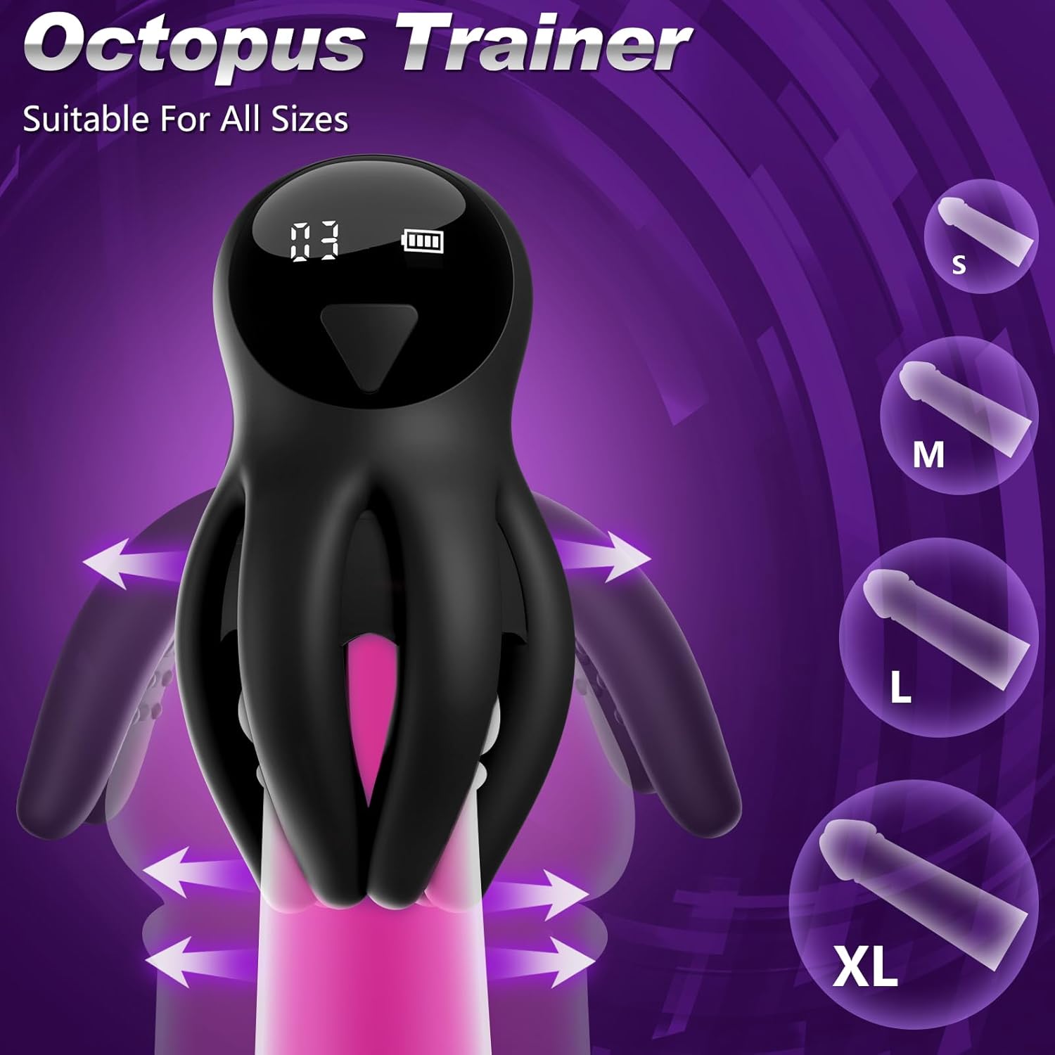 Octopus Glans Stroker with APP Control 10 Vibration for Penis Training Prolong Endurance