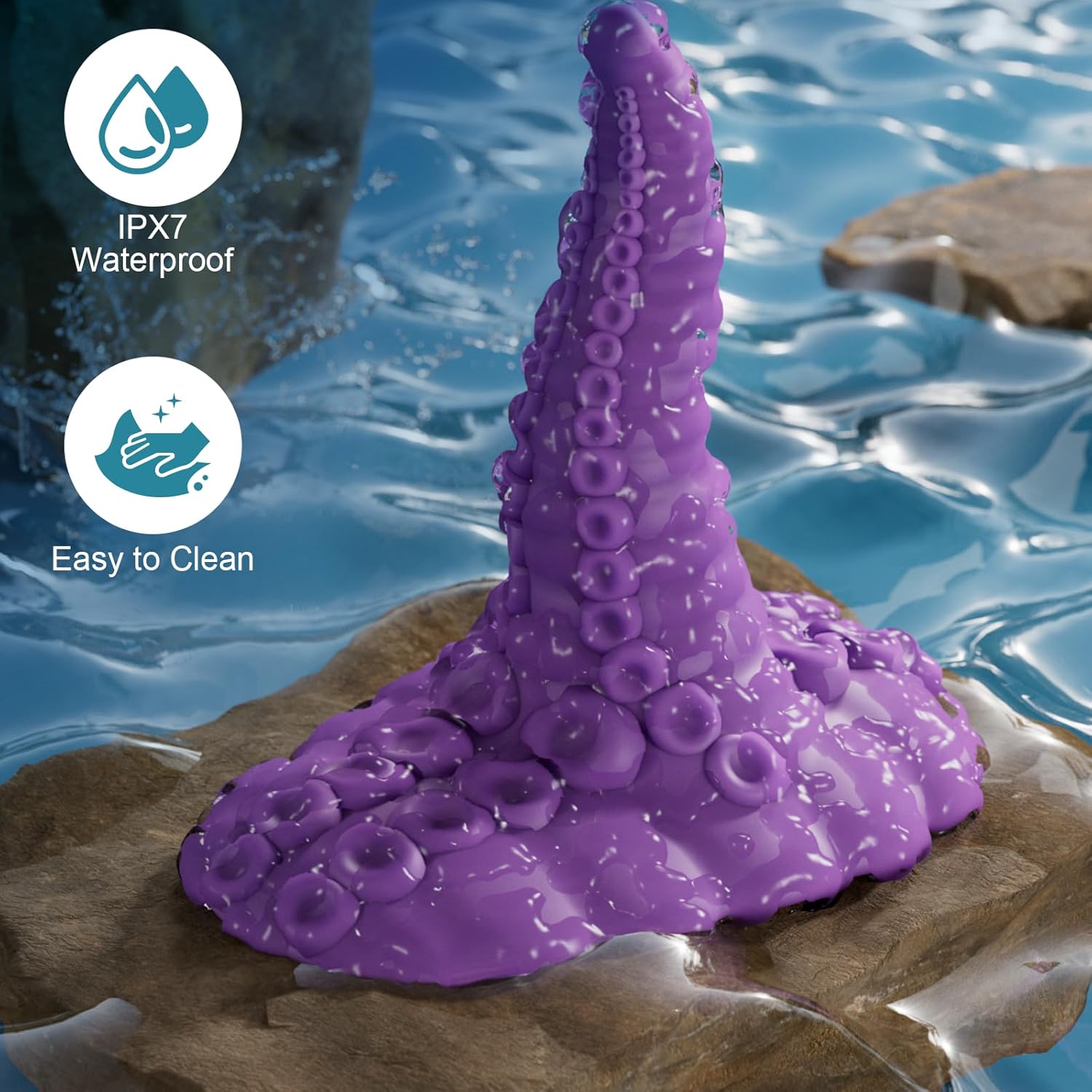 Fantasy Dragon Vibrating Suction Cup Dildo Silicone Tentacle Sucker