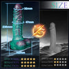 Squirmer Rechargeable Thrusting & Vibrating Silicone Suction Cup Dildo with Remote 9.2 Inch