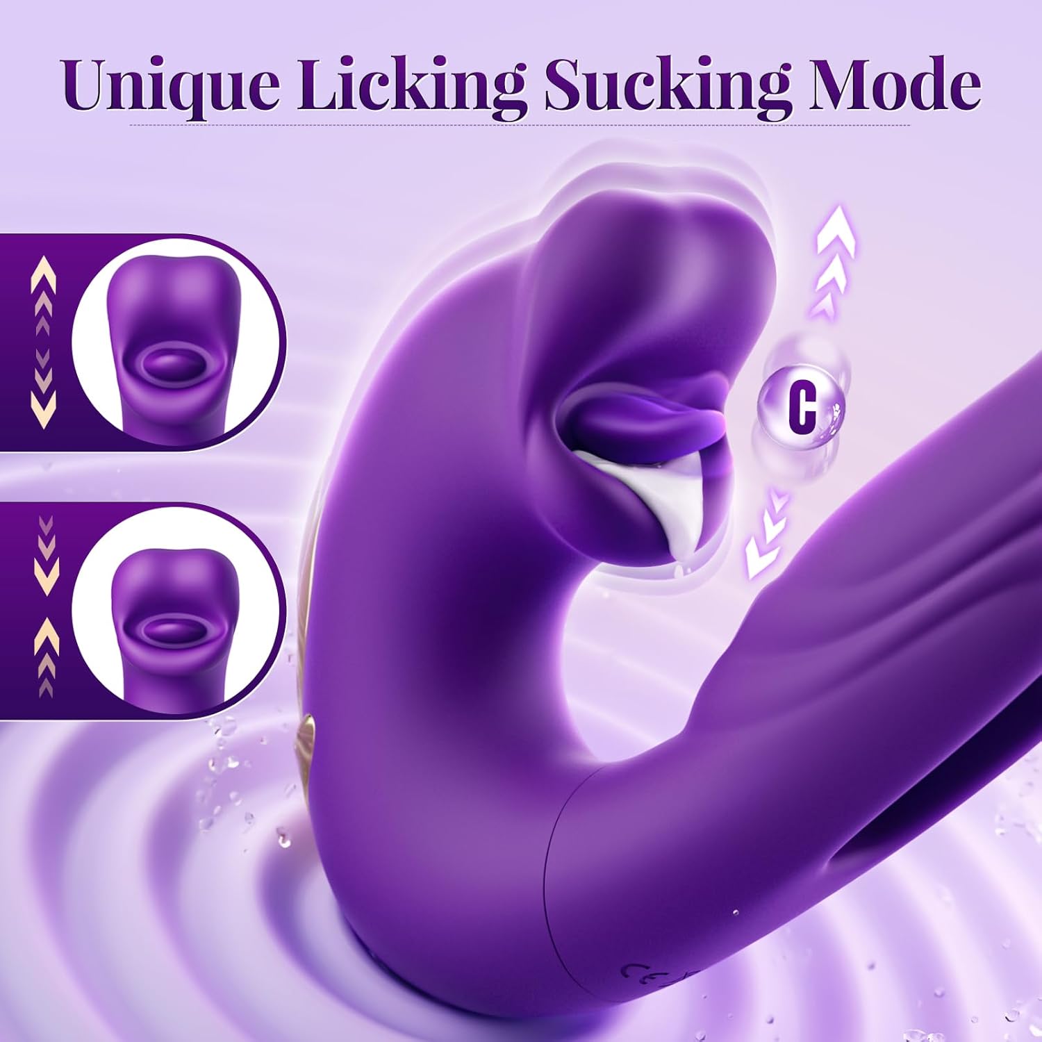 JOI - Thrusting G Spot Vibrator Vibrator with Clit Licking Tongue