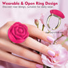 Rose Clitoral Vibrator Open Finger Ring Nipple Massager Valentines Ring