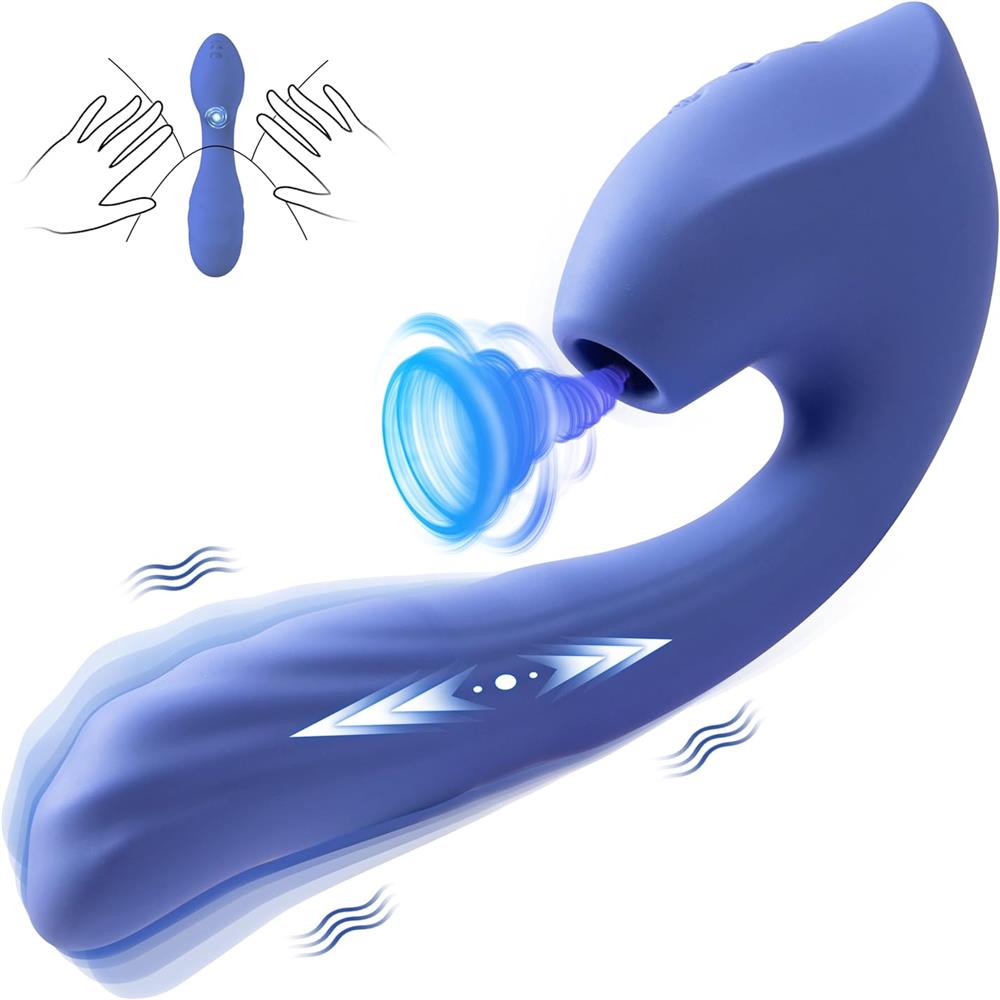 3IN1 G Spot Clitoral Stimulator with 7 Thrusting + 10 Vibration + 10 Suction