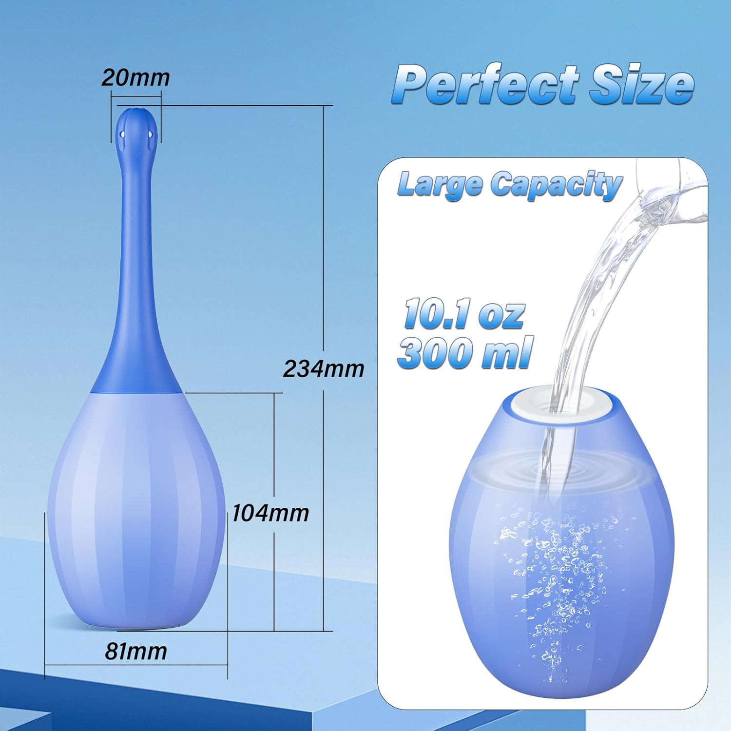 Enema Bulb with Bendable Silicone Nozzles for Colon Cleanse