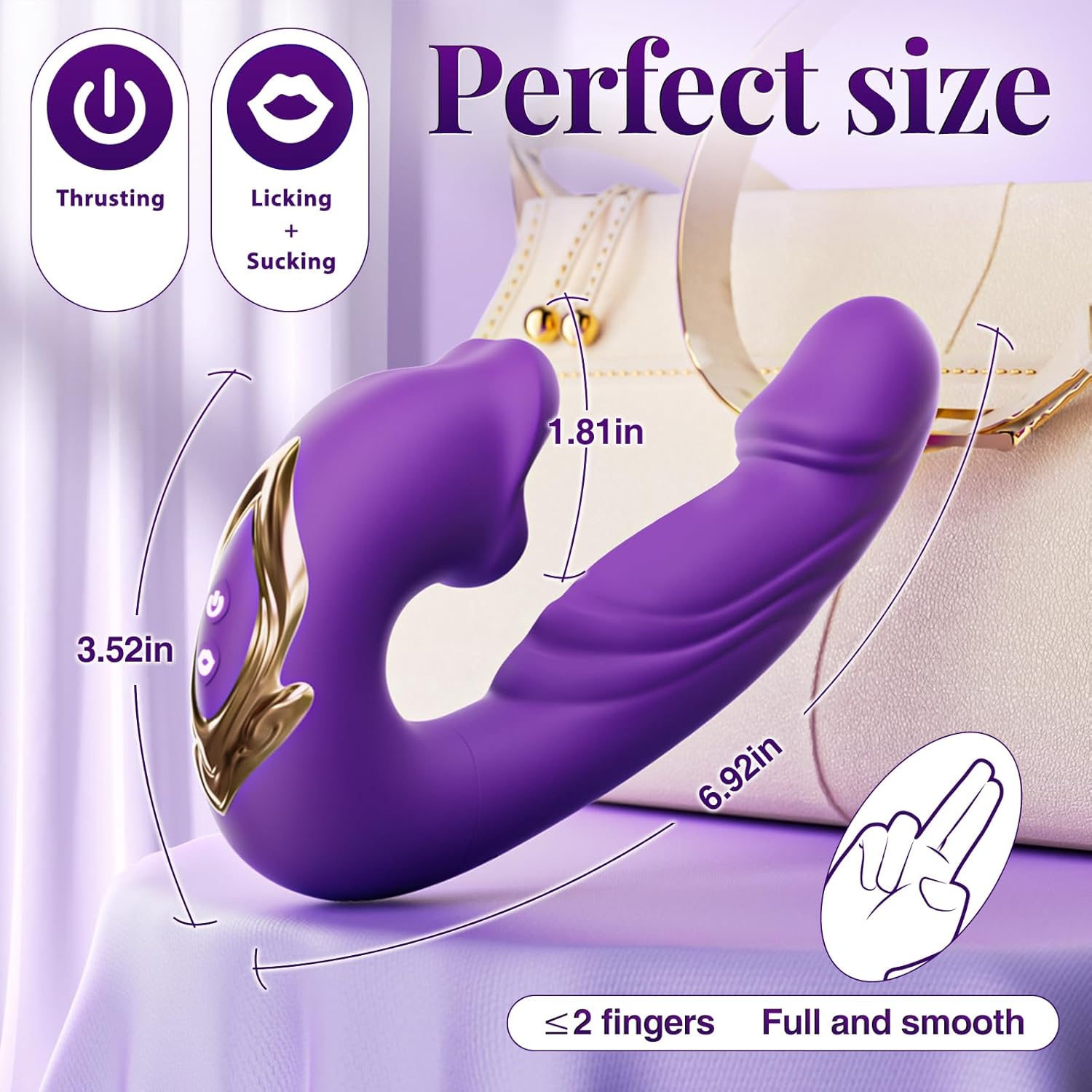 JOI - Thrusting G Spot Vibrator Vibrator with Clit Licking Tongue