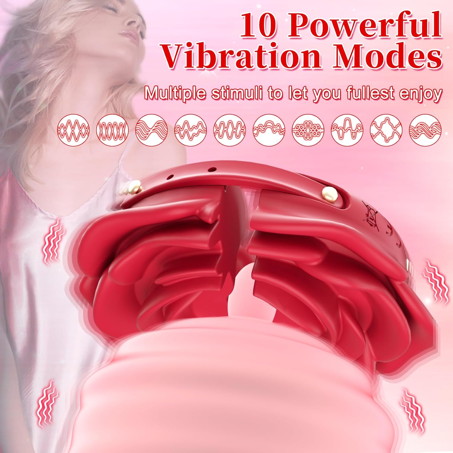 Nipple Vibrator Rose Nipple Clamps Wearable Remote Control Stimulator