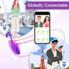 APP Remote Control Couple Vibrator, Pink Fun Long Distance Wearable Panty G-spot Vibrator, Rechargerable Adult Sex Toys More Than 10 Vibrations for Women and Couple, Female Sex Toy for Women（Purple）
