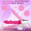 Sex Machine Thrusting Dildo Vibrator with Automatic Vibrating & Thrusting & Flapping