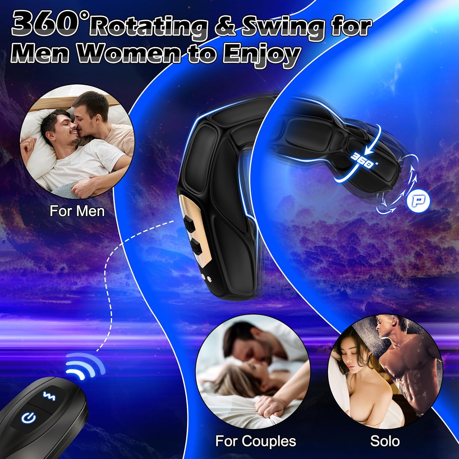 Novel Mecha Appearance Prostate Vibrator Sex Stimulator with 360° Rotating Head