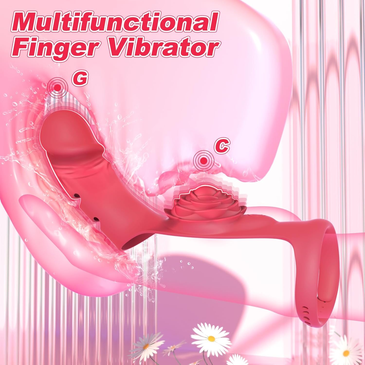 G Spot Finger Rose VibratorToy