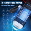 GameCup - Thrusting Male Masturbator with 10 Vibrations & 2 Heating Levels, Adjustable Arm Design