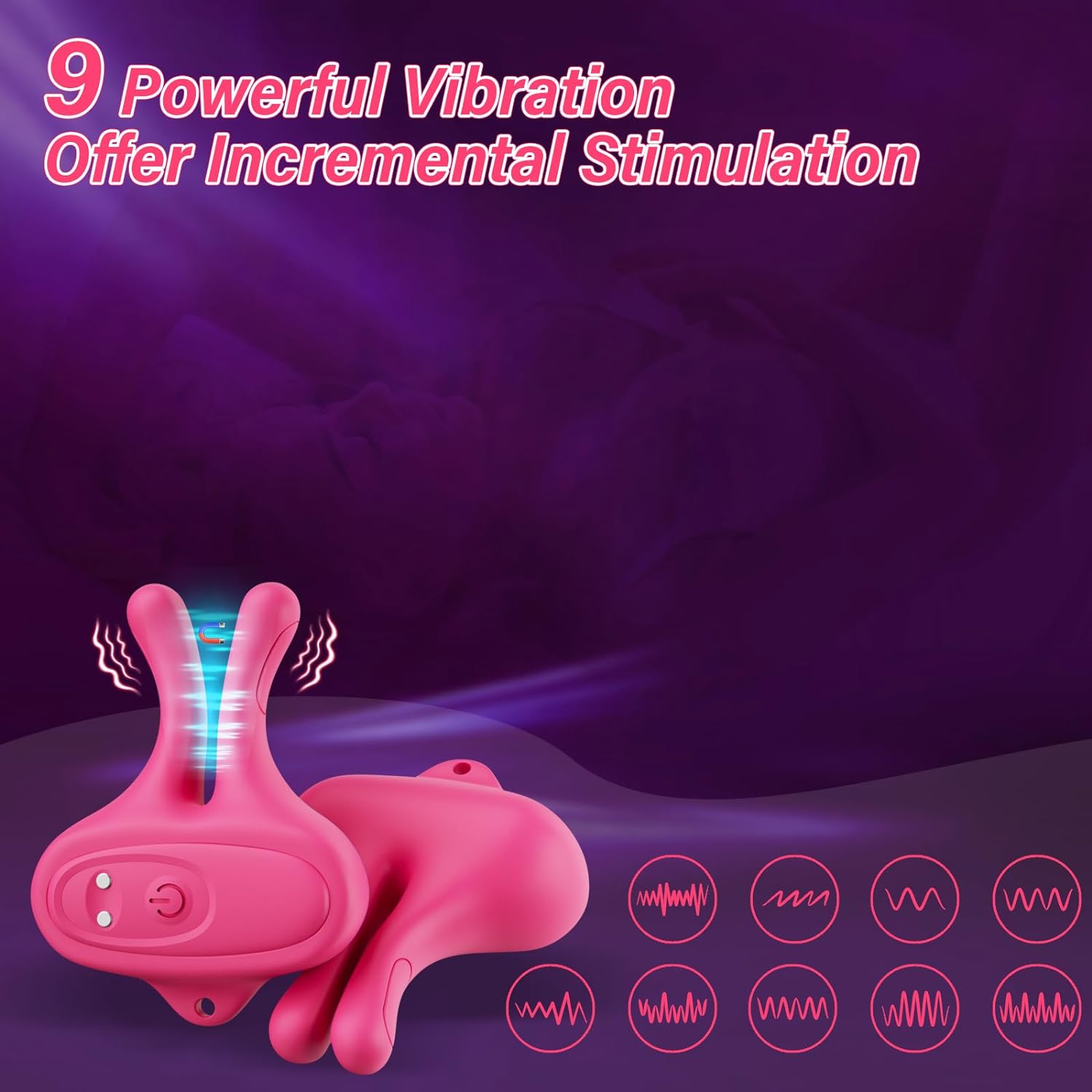 Vibrating Nipple Clamps Rabbit Vibrator with 9 Vibration Modes