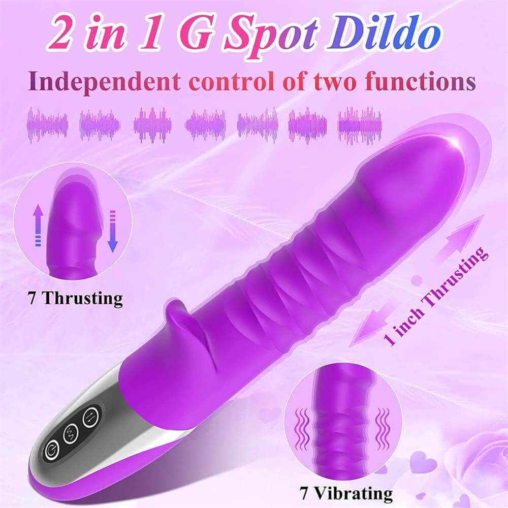 Purple Thrusting Dildo Realistic Purple Dildo Adorime